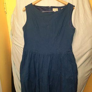 Lindy Bop Audrey swing dress in navy blue